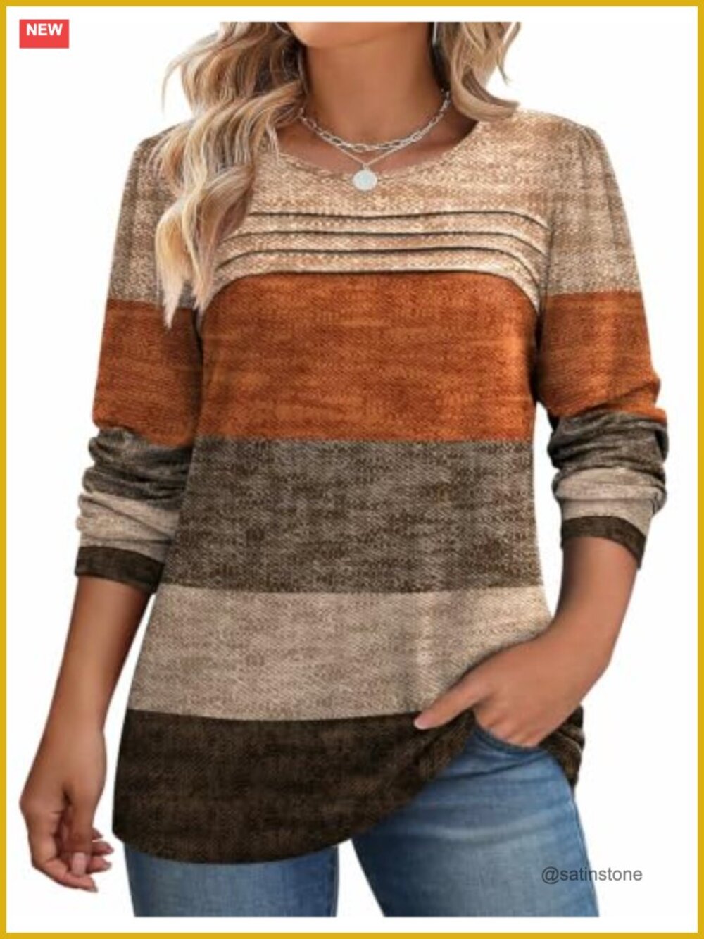Plus Size Long Sleeve Pleated Puff Tunic Top Floral Women's Casual